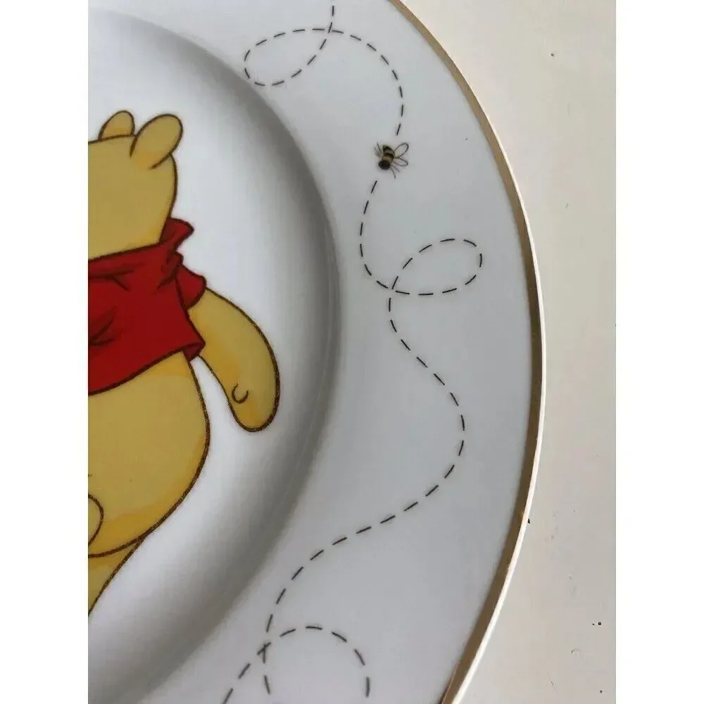 Disney‎ Winnie The Pooh 10.5” Ceramic Dinner Plate Spring Days Flowers NEW